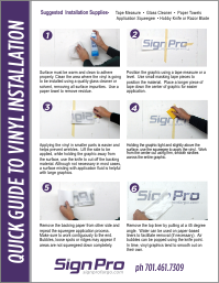Vinyl Installation Instructions